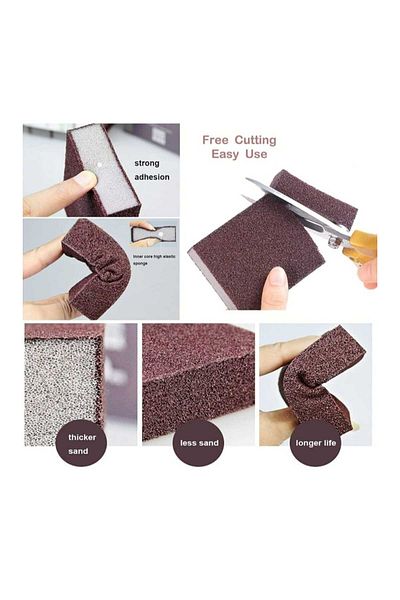 elfnur 2 Pcs Piratic Magic Sponge - Detergent Free Rust Stain and Lime Remover Kitchen Countertop