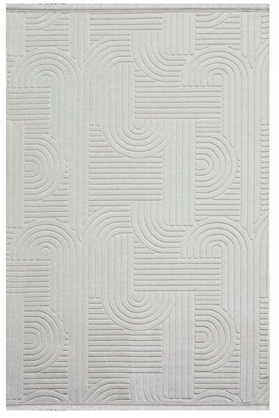 Saray Life Pamuklu Halı Dokuma Tabanlı Halı Bianca Beyaz Renk Salon Oturma Od...