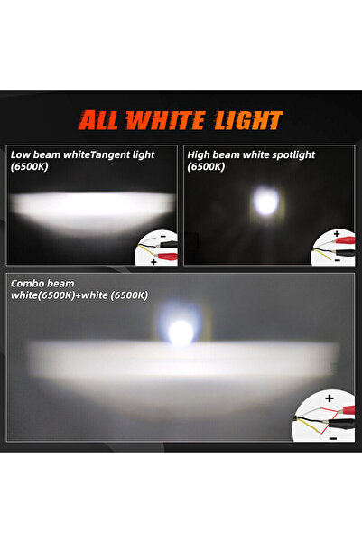 ASTRA LED 1 Adet Motosiklet Atv Utv Scooter LED Sis Farı Metal Kasa Yüksek Güçlü Delici Beyaz Sarı Çift Renk