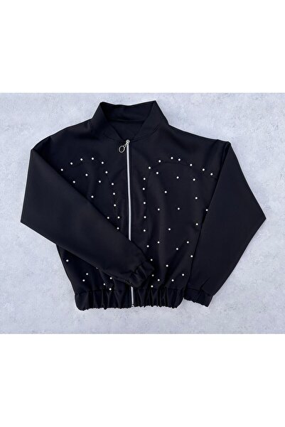 FADME TEKSTİL DOUBLE KUMAŞ FERMUARLI İNCİ DETAYLI ÇEKET