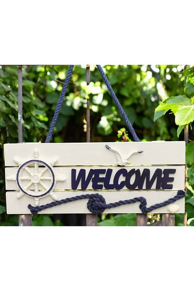 Mixperi Helmeted Welcome Written Sailor Door Ornament