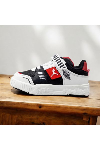 JOJO KIDS Children's Velcro Leather Sports Shoes, Basket, Tennis, Casual Sneakers