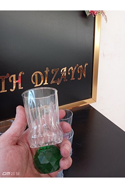 Paşabahçe Fth Design 6 Pcs Colorful Crystal Pedestal Coffee so