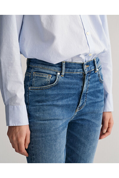 Gant Kadın Mavi Slim Fit Jean Pantolon