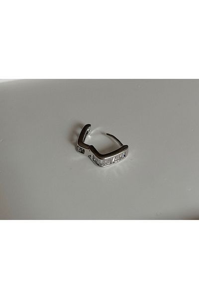 Bijou Luz Silver Stone Square Piercing