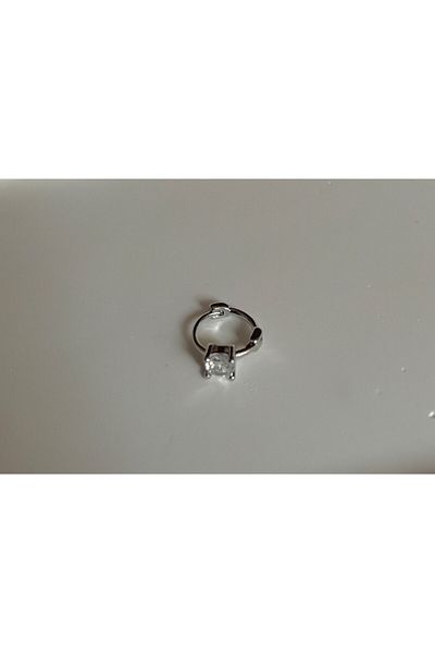 Bijou Luz Silver Single Zircon Stone Piercing