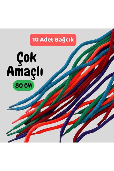 Okhool Laces Multi-Purpose Colorful Laces 10 Pieces 80 cm Event Design Clothing Shoelaces