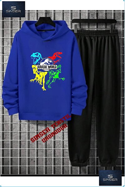 SS SİNSER Детски спортен екип с качулка „JURASSIC WORLD DINZR” с принт