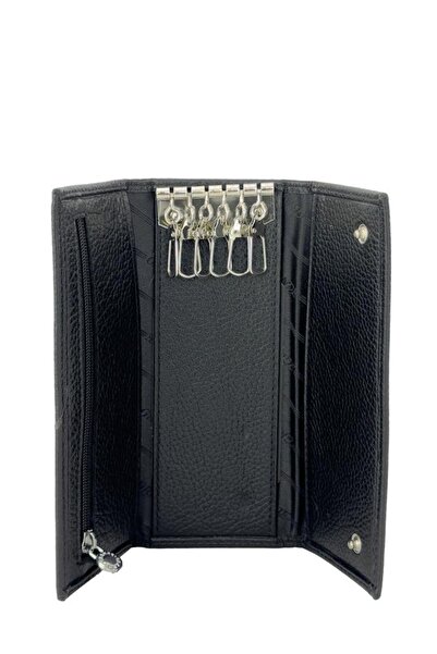 Grande Black Genuine Leather Hand Portfolio - 607