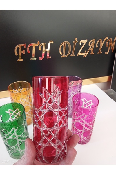 Paşabahçe Fth Design 6 Color Cutout Water Cup