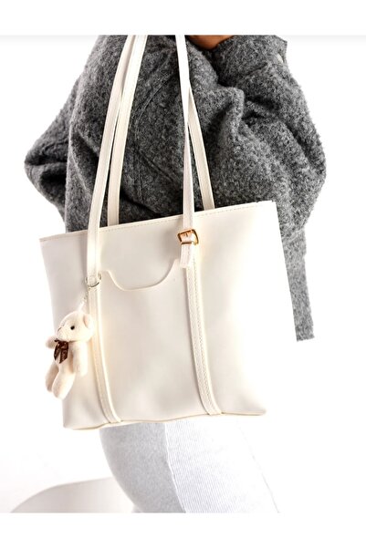 Dadacuq حقيبة يد نسائية من الجلد الصناعي وحقيبة كتف مع إكسسوارات تيدي بير DDCQ3837