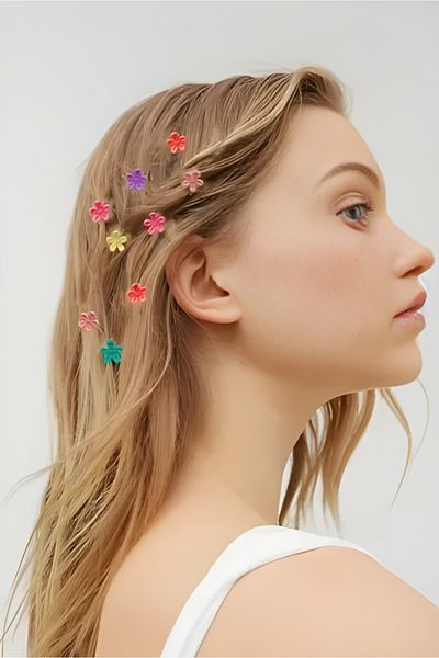 PREGIO 10 Colorful Hair Ornament Barrettes