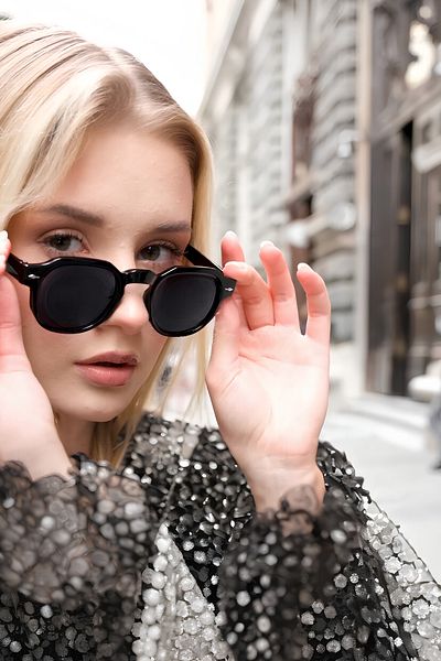 MACERATİ Polarized Unisex Black Sunglasses