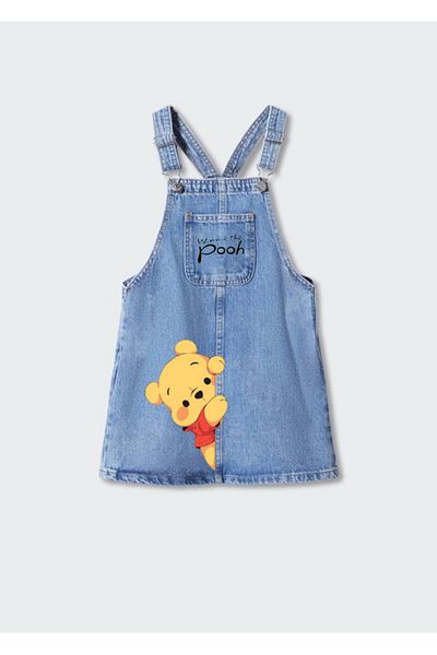 ARBİ kids Gilet de sărbători Pooh Denim cu modele pentru fete