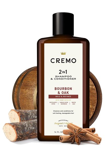 Cremo Bourbon & Oak 2in1 Shampoo and Conditioner 473ml