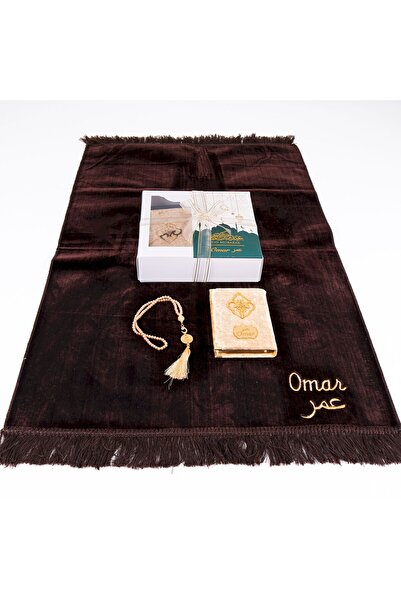 Happy times favors Kişiselleştirilmiş İsme Özel Seccade, Kuran, Tesbih, Hediy...