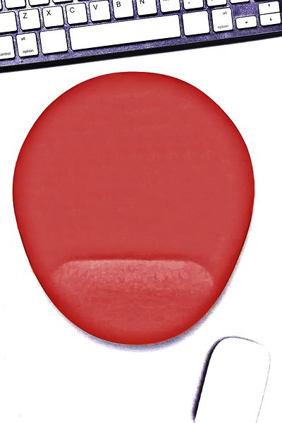 Boldy Mousepad cu suport pentru încheietura mâinii - Mousepad anti-alunecare - Mouse Pad - Mouse Pad oval - Mousepad Burgundy - Mouseped