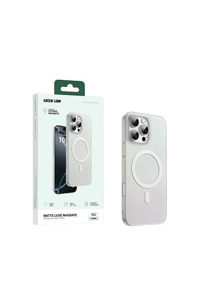 Green Lion Matte Luxe Magsafe iPhone 16 Pro - White