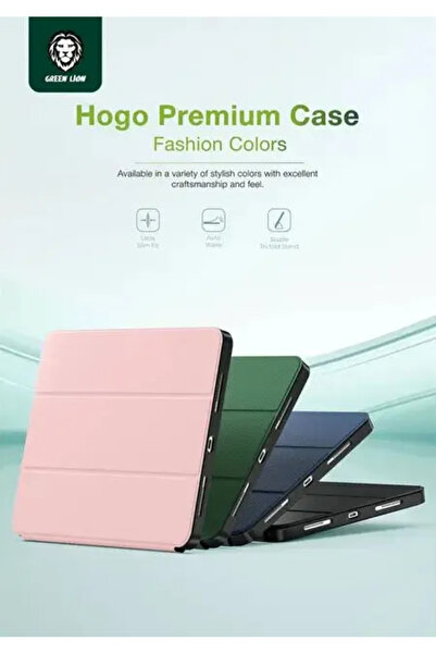 Green Lion حافظة هوجو بريميوم مع حامل قلم لجهاز ايباد برو 13 بوصة - ازرق