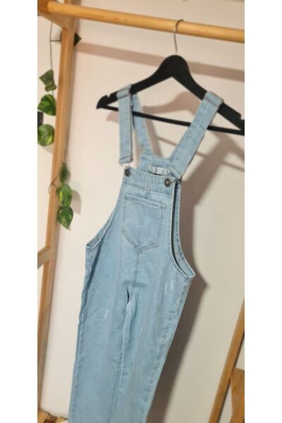 ALZEY GİYİM Unisex Model Salopet/tulum Buz Mavisi