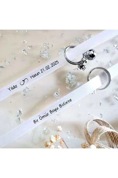 Lion Baskı ve Organizasyon Satin Engagement Ribbon - Together for a Lifetime