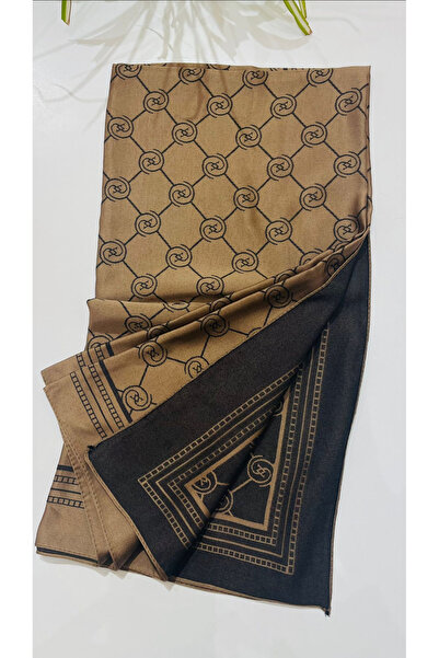 Scarf Eșarfă din bumbac jacquard cu model în V