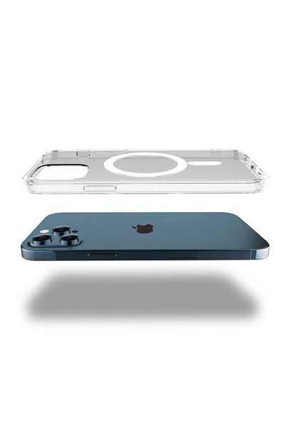 Green Lion جراب مغناطيسي إبداعي مضاد للصدمات بزاوية 360 درجة لهاتف iPhone 13 Pro Max مقاس 6.7 بوصة - شفاف