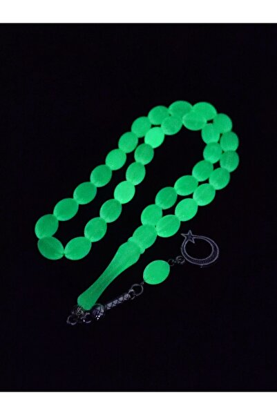Lio20 Cat's Eye Rosary Glowing in the Dark Green Phosphorescent Rosary Accessory Bijouterie Gift Rosary