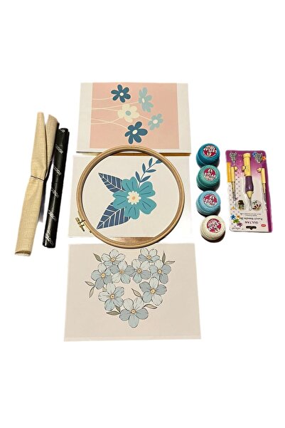 Chuva Punch Nakış Başlangıç Seti Ince Ip – Dekoratif Kırlent Yapım Kiti