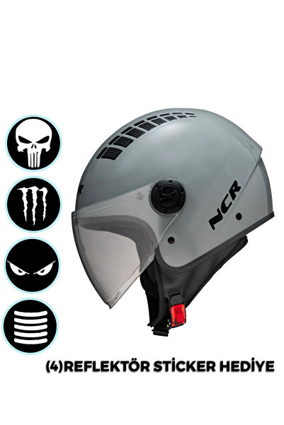 NCR Air Çenesiz Kask Parlak Nardo Gri (ECE BELGELİ)