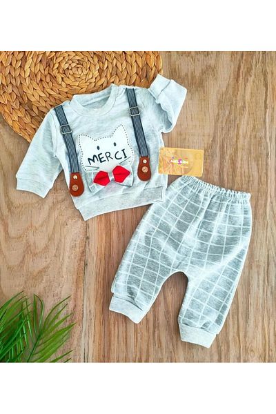 Murat Baby طقم أطفال مزدوج مع ربطة عنق وحزام