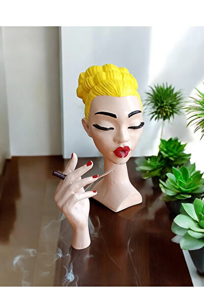 Genel Markalar Dekoratif Sigara İçen Sarışın Kadın Geri Akış Tütsülük | Dekor...