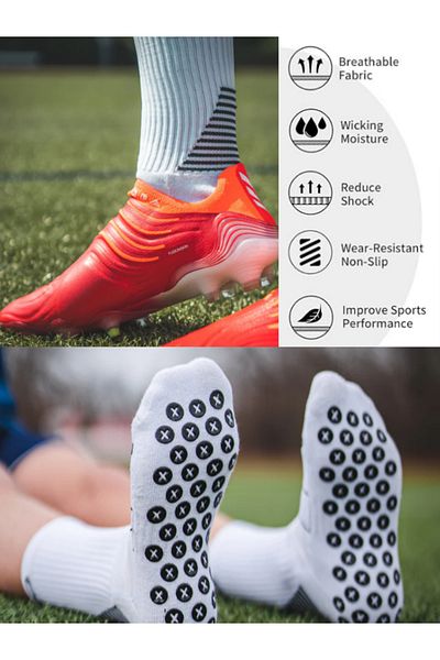 Sirius Sportswear Imported Pro Performance Anti Flu Rubber Non-Slip Sole Soccer,Basketball,Tennis,Yoga,Running Training Socks