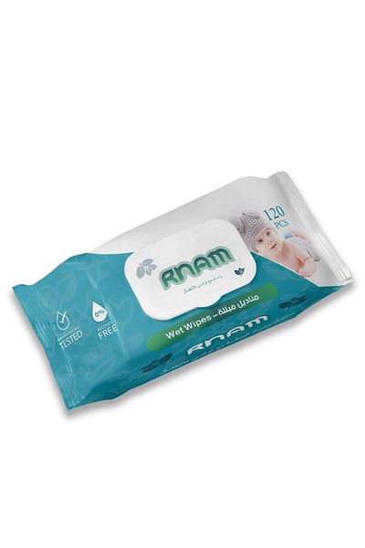 WET WİPES BABY RNAM 120 WET WIPES BLUE 12*120 1 BOX