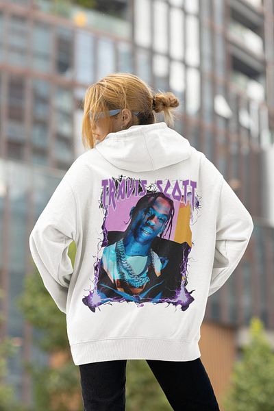 SEVBANO Travis Scott Printed Unisex Oversize Rapper Singer Hoodie