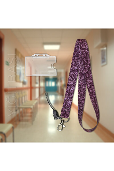 YİĞİTBAŞI MÜRDÜMÇİÇEKLİDesen Boyun İpi Ve Telefon Askısı Okul ,hastane , BOYU...