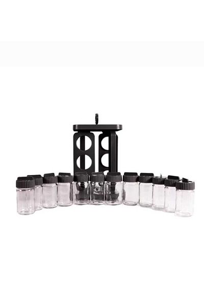 ASPARTAM Herevin Glass Spice Ball Black Color Roating Stand Luxury Fenomen 12 Spice Ball