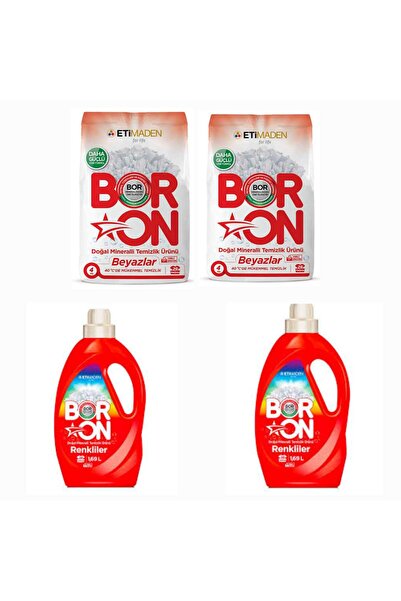 Boron DOĞAL ÇAMAŞIR DETERJANI RENKLİLER VE BEYAZLAR İÇİN 104 YIKAMA TOZ VE SI...