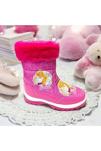 PATİK BEBE Κοριτσίστικες μπότες χιονιού με φερμουάρ με γούνα εσωτερικά