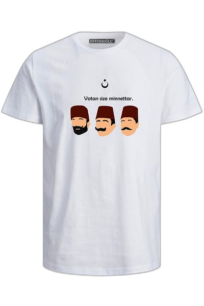 Efendioğlu Design tricou bărbați cu imprimeu enver cemal talat ittihat ve terakki