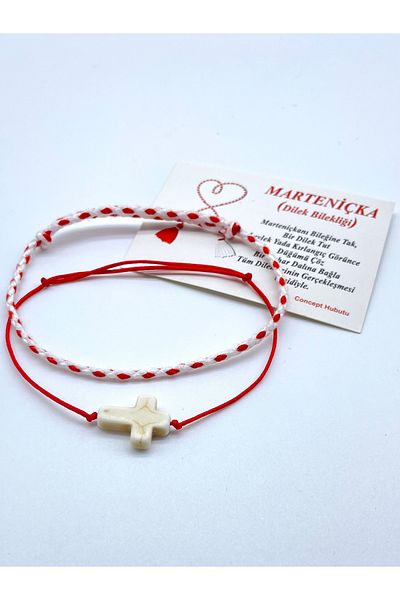 Concept HuBuTU Martenchia Card Gelatin Gift Cross Figured Wish and Luck Bracelet Set