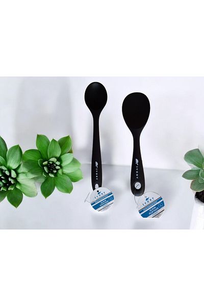 IVORY Set of 2 Silicone Food and Rice Spoons
