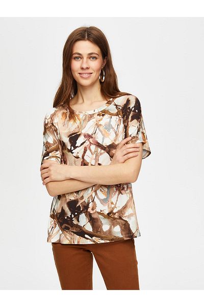 Faik Sönmez Tricou cu mânecă scurtă cu gât rotund cu model abstract 101