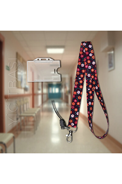 YİĞİTBAŞI ÇİÇEK1123 Desen Boyun İpi Ve Telefon Askısı Okul ,hastane , BOYUN İ...