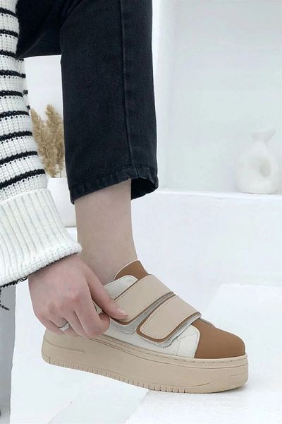 simethrift Pantofi sport cu talpă groasă, cu velcro dublu, pantofi casual, pantofi sport