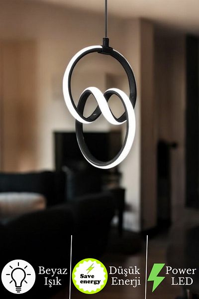 neeko Emily Modern Pendant Lamp Power Led Chandelier White Light - Black Case