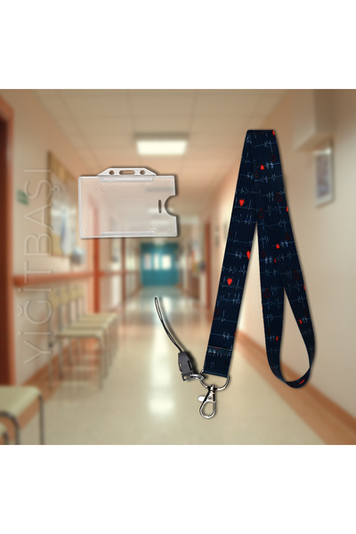 YİĞİTBAŞI KALP RİTİM Desen Boyun İpi Ve Telefon Askısı Okul ,hastane , BOYUN ...