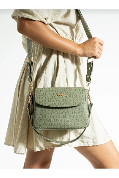 Just Polo حقيبة كتف وحقيبة كروس للنساء مكونة من 4 أقسام TYCET02197