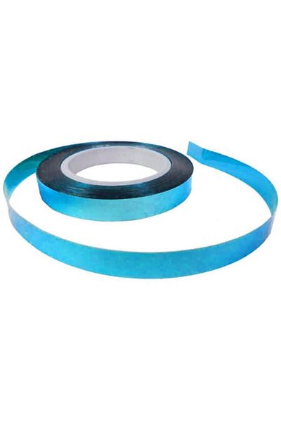 Öz-bal Shiny Metallized Blue Blue Raffia 25 Meters - Balloon Lanyard and Gift Wrap Decoration Strip