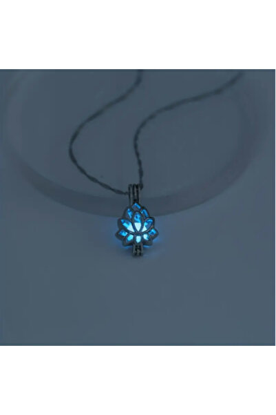 stainless steell Lotus Işıldayan Kolye